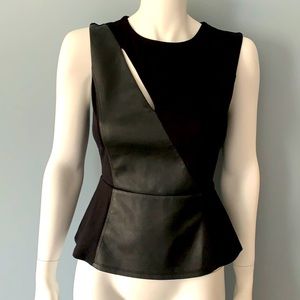SZ XS BCBGMAXAZRIA BRITA BLACK SLEEVELESS TOP
